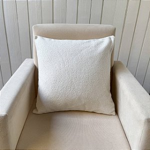 Capa de Almofada de Algodão Aveludada - Branco