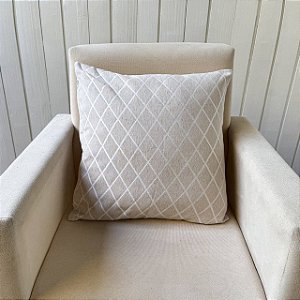 Capa de Almofada de Algodão Aveludada - Off White