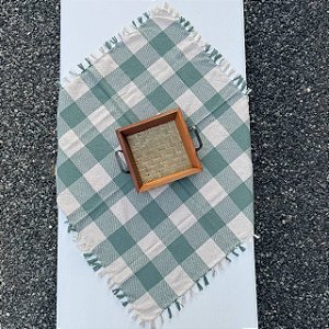 Toalha de Mesa 80cm x 80cm - Xadrez Erva Doce