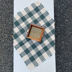 Toalha de Mesa 80cm x 80cm - Xadrez Verde