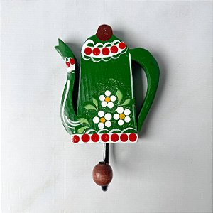 Gancho Decorativo em Formato de Bule - Verde