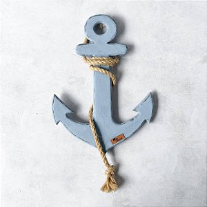 Âncora de Madeira Decorativa - Azul