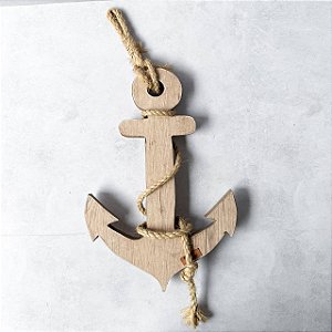 Âncora de Madeira Decorativa - Marrom
