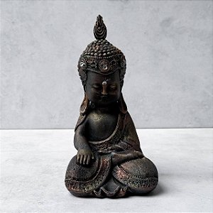 Buda Pernas Cruzadas Gesso - 22cm