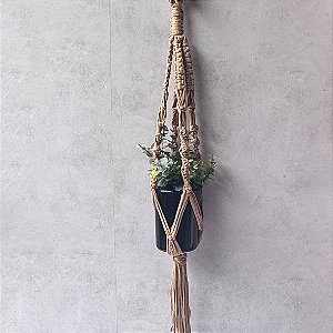 Suporte para plantas em Macramê - Cappuccino