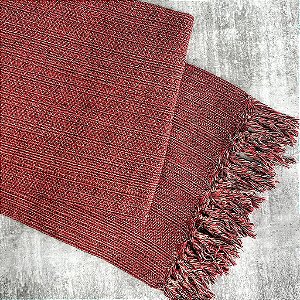 Manta P Mescla Vermelho com Preto - 1,40m x 2,40m