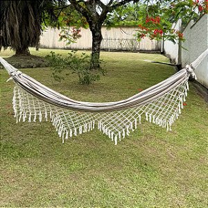 Rede de Descanso - Cru com listras