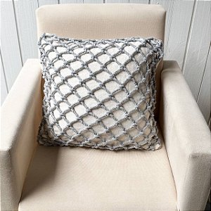 Capa de almofada corda - Cinza