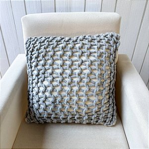 Capa de almofada corda - Cinza