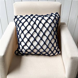 Capa de almofada corda - Azul