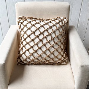 Capa de almofada corda - Caramelo