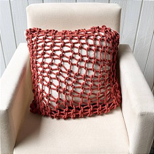 Capa de almofada corda - Terracota