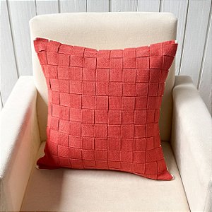 Capa de almofada trama - Telha com verso Cru