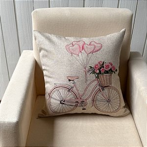 Capa de almofada Linhão - Bicicleta e balões