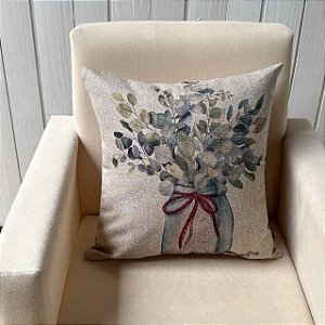 Capa de almofada Linhão - Arranjo de Flores