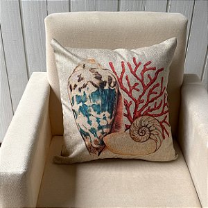 Capa de almofada Linhão - Fundo do Mar