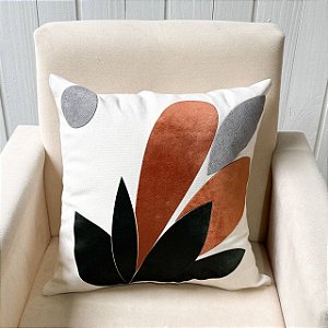 Capa de almofada Linhão - Folhagem Minimalista