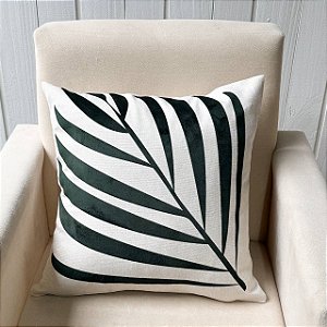 Capa de almofada Linhão - Palmeira Verde
