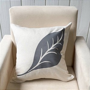 Capa de almofada Linhão - Folha Grafite