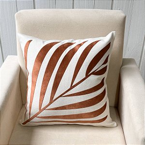 Capa de almofada Linhão - Palmeira Marrom