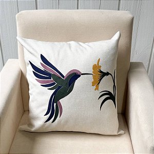 Capa de almofada Linhão - Beija-flor