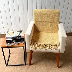 Manta M Amarelo Mescla - 1,80m x 2,40m