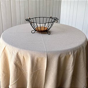 Toalha de Mesa Redonda 2m - Cappuccino