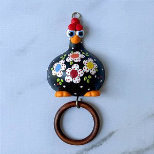 Gancho de Galinha de Cabaça com Argola - 20cm