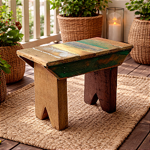 Banquinho mineiro ripado - 26cm