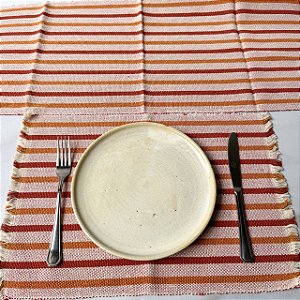 Jogo americano 7 peças - Listras Quentes