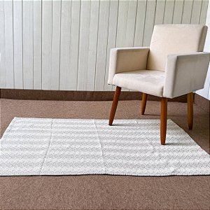 Tapete Beira Cama Boho - Geométrico Cappuccino