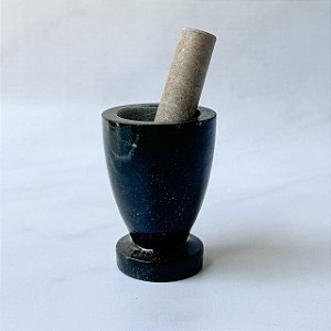 Pilão de Pedra Sabão Envernizado - 9cm