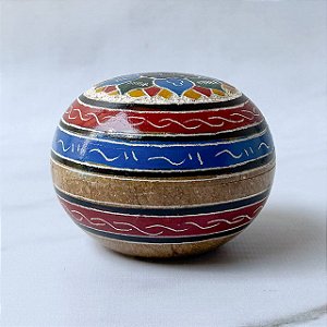 Saleiro da Rita Lobo em Pedra Sabão - Color Tons Azuis