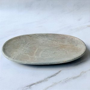 Base Oval em Pedra Sabão - 30cm