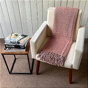 Manta M Terracota com Mescla Cru - 1,80m x 2,40m