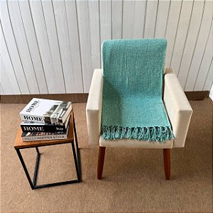 Manta M Tiffany com mescla cru - 1,80m x 2,40m