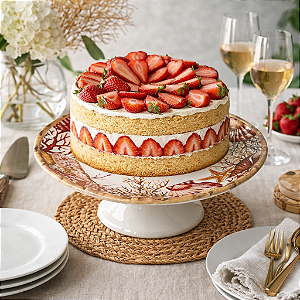 Boleira Cerâmica - Estilo Praiana 28cm