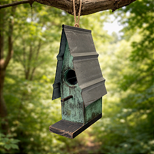 Casinha de Passarinho - Telhado Zinco