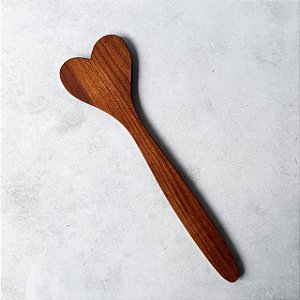 Colher de Madeira em Formato de Coração