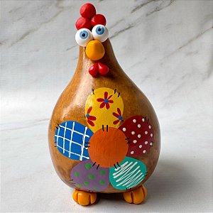 Galinha em Cabaça Grande - Colorida