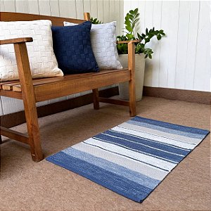 Tapete Kilim 90cm x 60cm - Azul