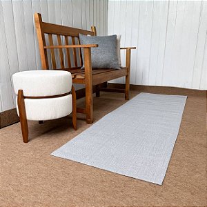 Passadeira Emborrachada 2m x 65cm - Mescla Cinza