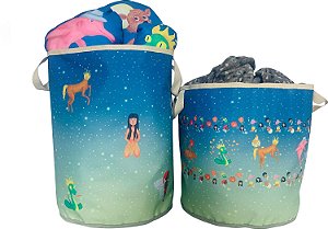 Cesto para brinquedo ou roupa suja - Crili Coleção Folclore Brasileiro