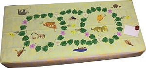 Capa de cama de solteiro interativa Crili Coleção Mamíferos da Mata Atlântica