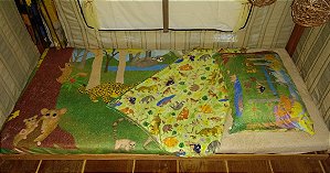 Conjunto lençol de inverno solteiro Crili Coleção Mamíferos da Mata Atlântica