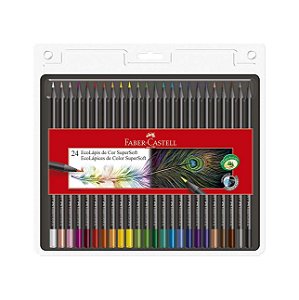Lapis de Cor Faber Castell Caixa 24 Cores Supersoft