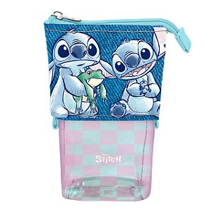 Estojo Escolar Que Fica Em Pé Retrátil Disney Stitch Dac Lançamento