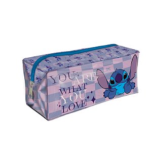 Estojo Grande Em Pvc Cristal Disney Stitch Estampa Dac