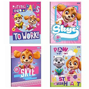 Caderno de Bilhete Patrulha Canina 1/4 Brochura Foroni