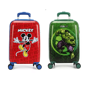 Mochila Mala Bordo Infantil Rodinha 360 Mickey Mouse Hulk